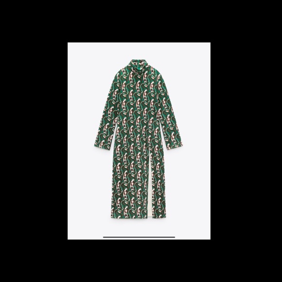 HOST PICK 💥❣️💚NEW!! Zara Printed Midi Dress - Picture 6 of 8